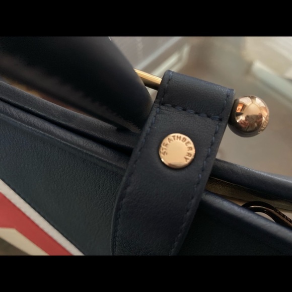 Strathberry Navy, Red, and White Tote Bag - Picture 4 of 16